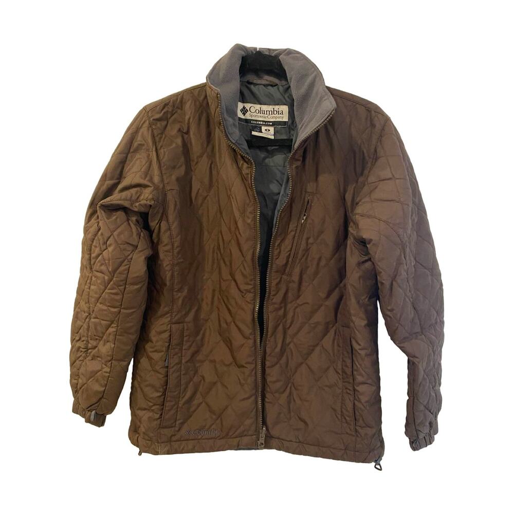Columbia Women’s Quilted Insulated Interchange Jacket Brown Puffer Size S